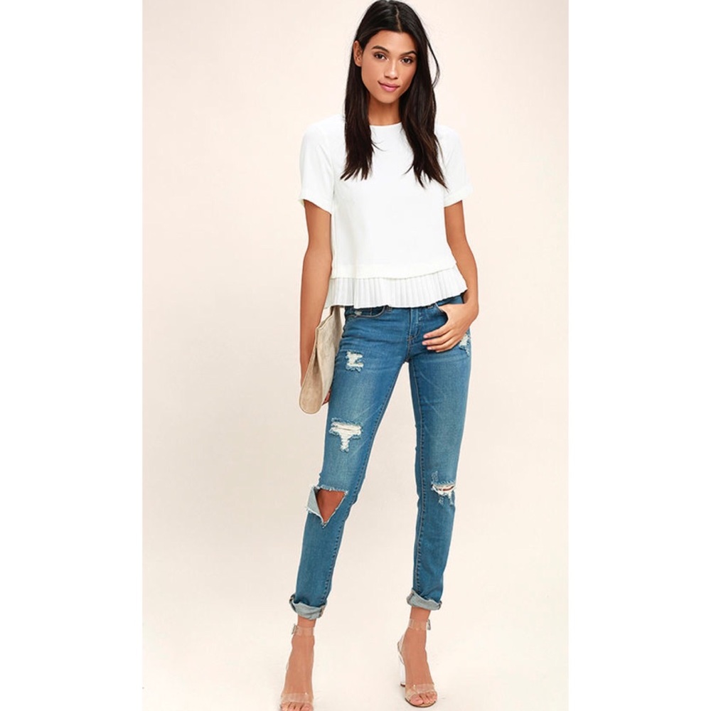 White Short Sleeve Top